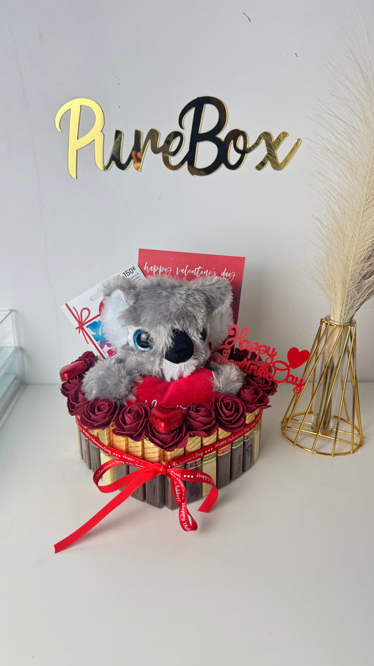 💝 Valentinstags-Box mit Kuscheltier - PureBox
