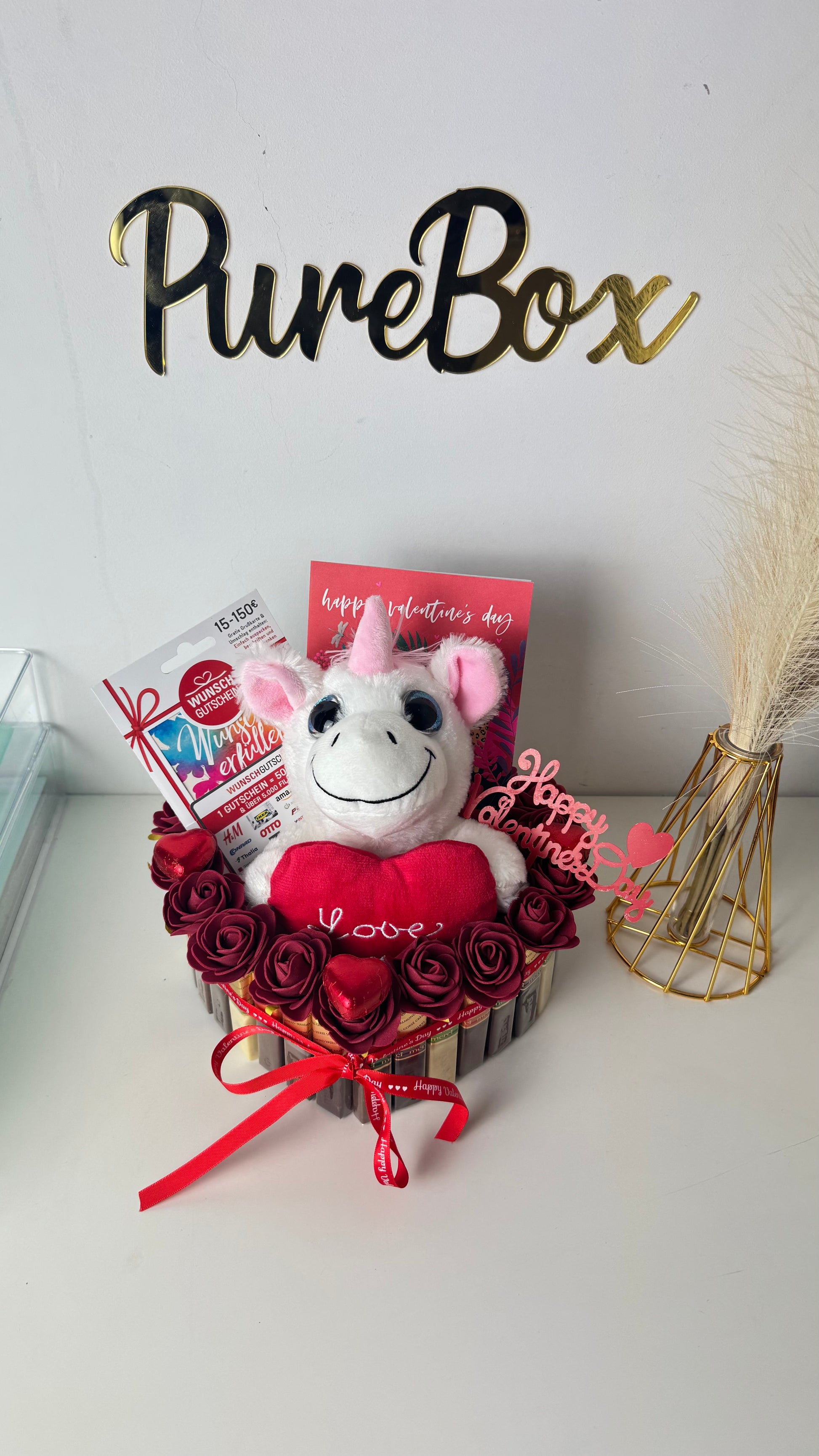 💝 Valentinstags-Box mit Kuscheltier - PureBox